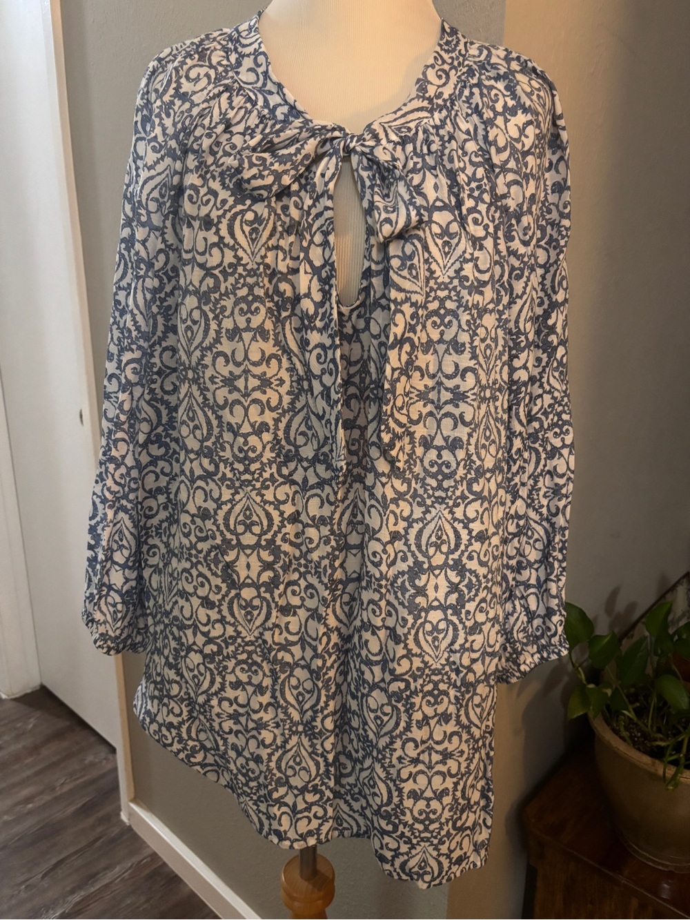 Olivia & Martin Blue and White Blouse